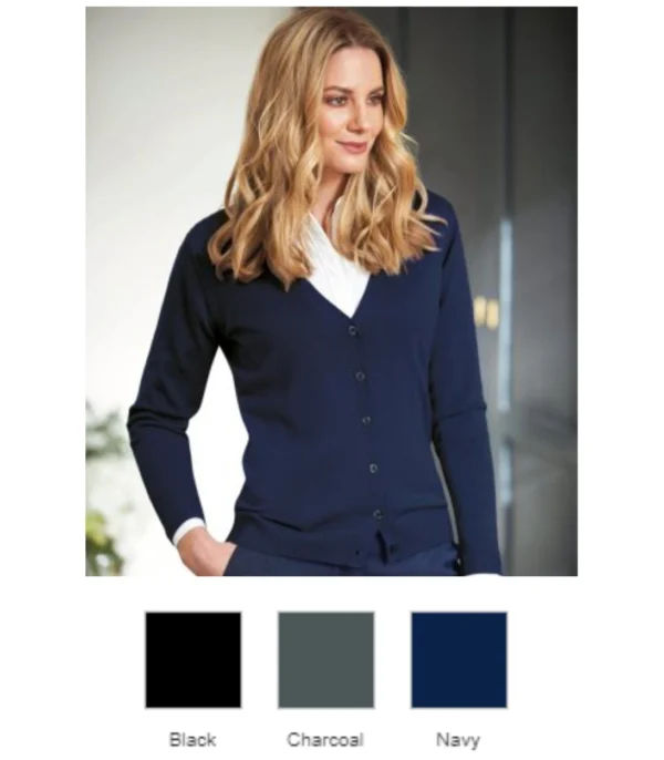 BK554 Brook Taverner Ladies Augusta V Neck Cardigan